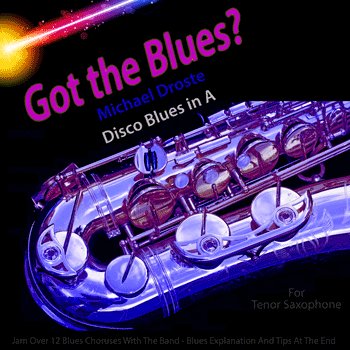 Tenor Saxophone Disco Blues in A Play The Blues